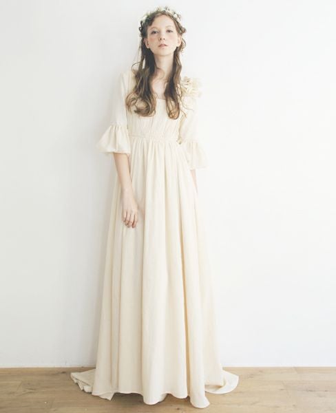 Palm wedding order made. Palm maison×hoshi トッププリーツのエンパイアードレス