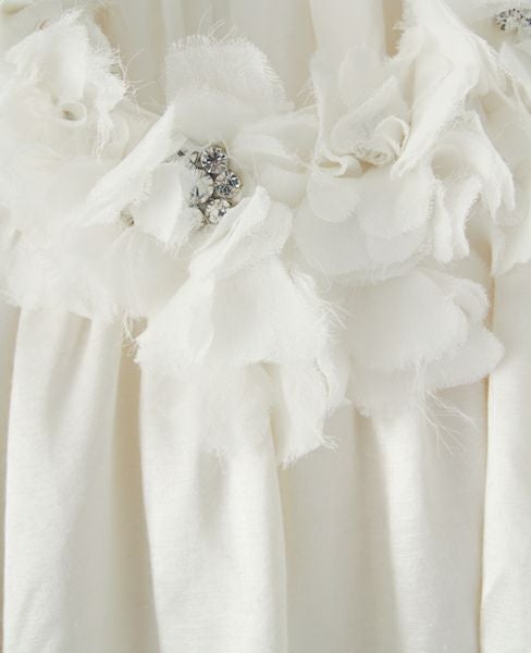 Palm wedding order made. Palm maison×hoshiヘンプシルクのフリル付きチュニックドレス