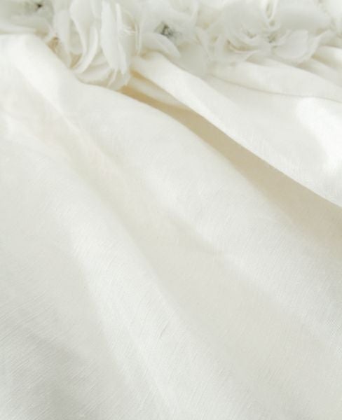 Palm wedding order made. Palm maison×hoshiヘンプシルクのフリル付きチュニックドレス