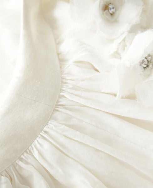 Palm wedding order made. Palm maison×hoshiヘンプシルクのフリル付きチュニックドレス