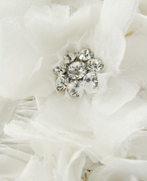 Palm wedding order made. Palm maison×hoshiヘンプシルクのフリル付きチュニックドレス