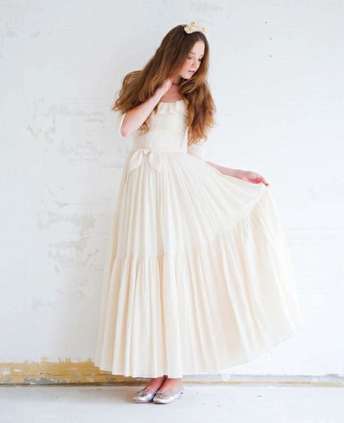 Palm wedding order made.HOSHI オーガニックコットンのフレアードレス