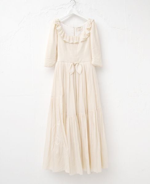 Palm wedding order made.HOSHI オーガニックコットンのフレアードレス