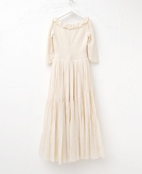 Palm wedding order made.HOSHI オーガニックコットンのフレアードレス