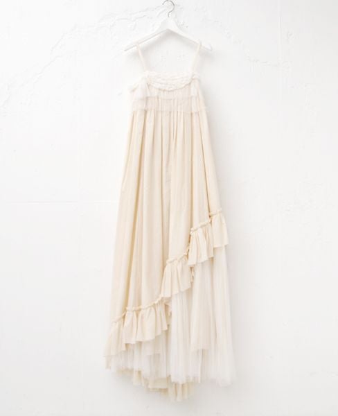 Palm wedding order made.HOSHI オーガニックコットンとシルクチュールのドレス