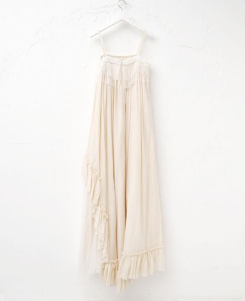 Palm wedding order made.HOSHI オーガニックコットンとシルクチュールのドレス