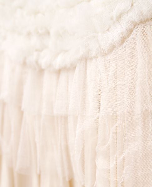 Palm wedding order made.HOSHI オーガニックコットンとシルクチュールのドレス