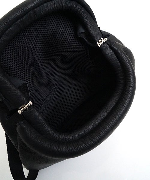 macromauro マクロマウロDEER LEATHER TONYBOB[black]ディアレザートニーボブミニ がま口ショルダーバッグ