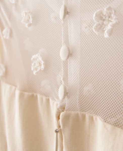 Palm wedding order made.HOSHI クロッシェレースのドレス