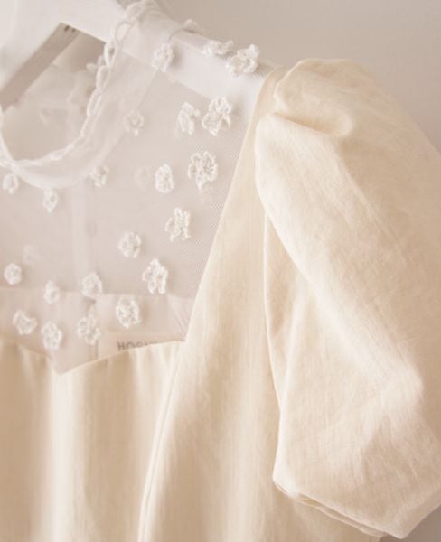 Palm wedding order made.HOSHI クロッシェレースのドレス