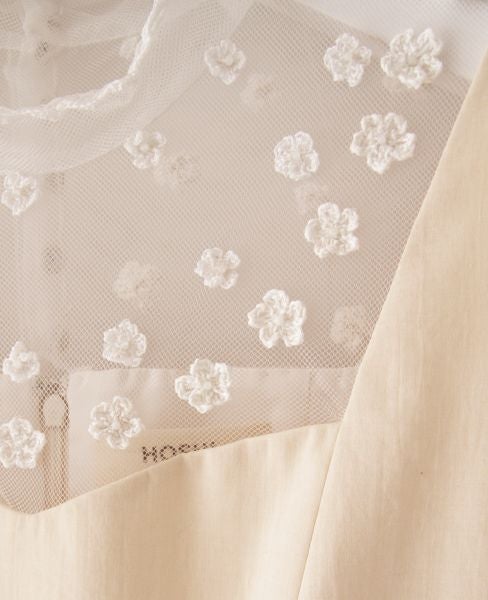 Palm wedding order made.HOSHI クロッシェレースのドレス