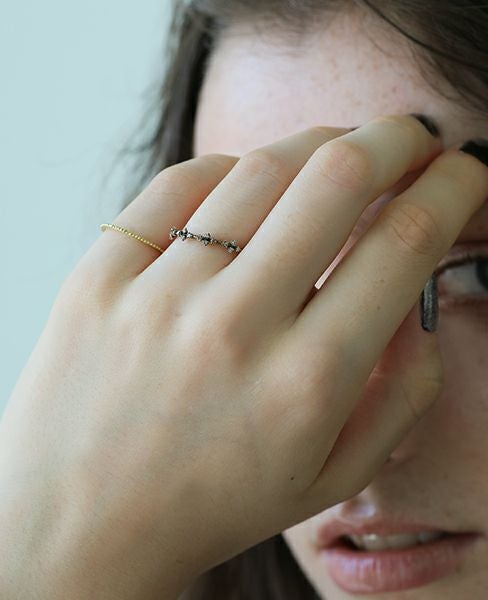 noguchi bijoux ノグチビジュー　ブラウンダイヤリング#9 noguchi BIJOUX ノグチブラウンダイヤピンキーリング nn156□ | iroma