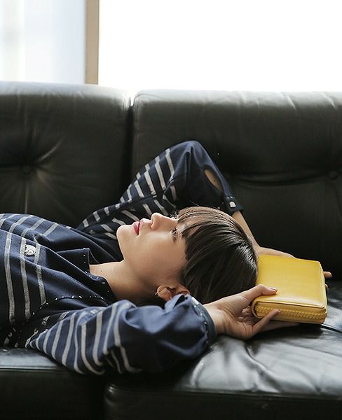 macromauro マクロマウロ.Kip Wallet Jumbo[Yellow/blue.]