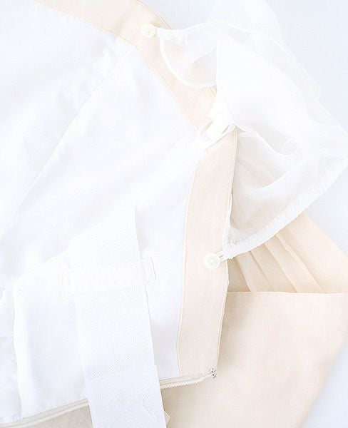 Palm wedding order made.HOSHI オーガニックコットンビスチェタイプローウエストドレス