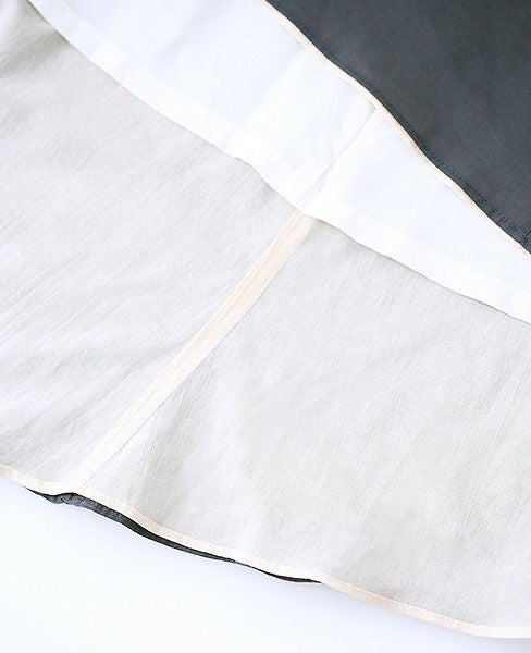 Palm wedding order made.HOSHI オーガニックコットンペプラムブラックドレス