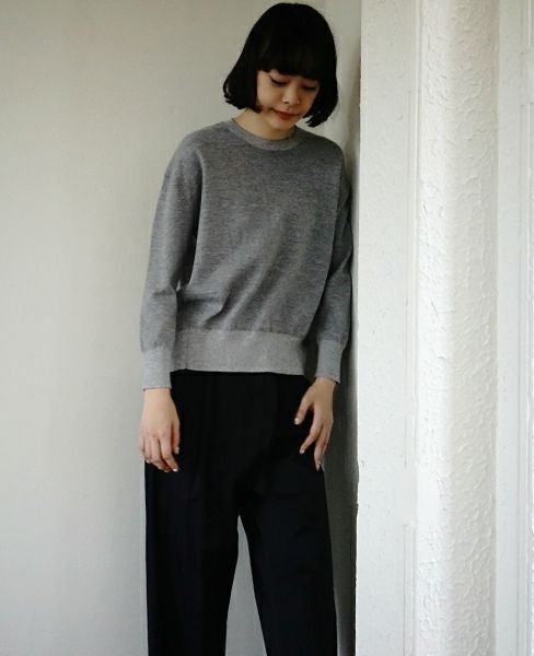STUDIO NICHOLSON.SN-615-PICCOLO-GREYMELANGE-knit