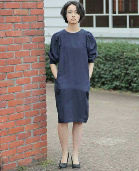 SI-HIRAI.DRESS NAVY(CHSS16-3316)