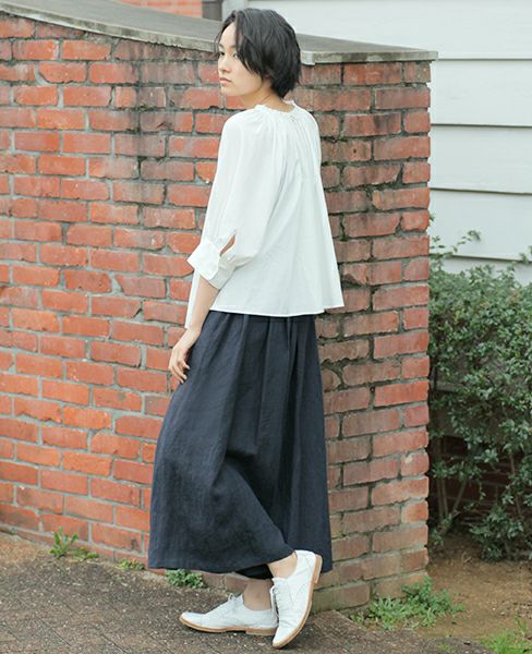 SI-HIRAI.DRAPE BLOUSE WHITE(CHSS16-3309)