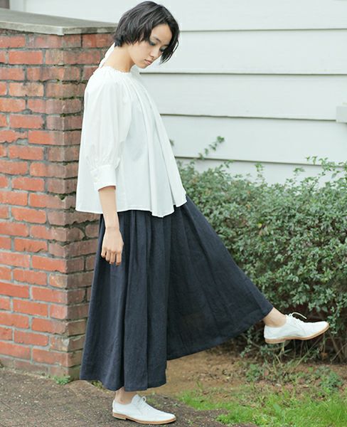 SI-HIRAI.DRAPE BLOUSE WHITE(CHSS16-3309)
