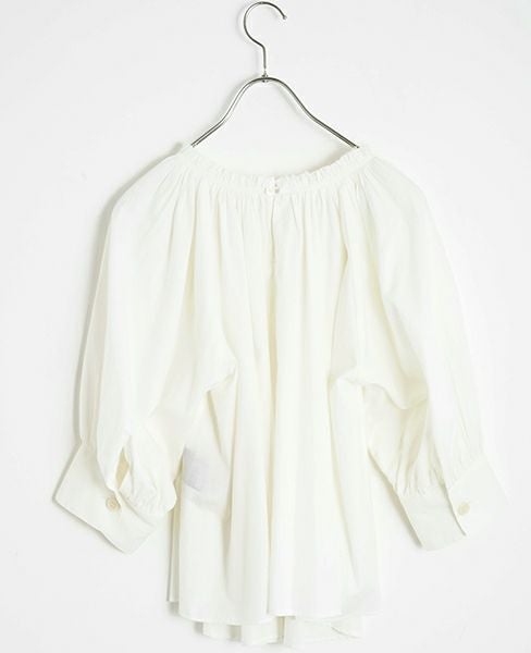 SI-HIRAI.DRAPE BLOUSE WHITE(CHSS16-3309)