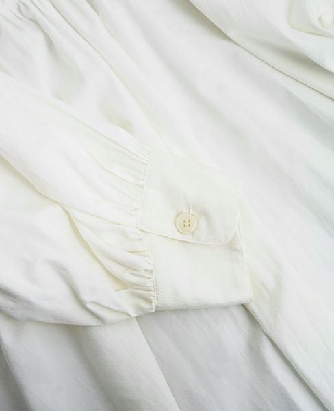 SI-HIRAI.DRAPE BLOUSE WHITE(CHSS16-3309)