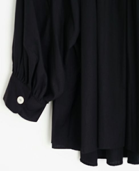 SI-HIRAI.DRAPE BLOUSE BLACK(CHSS16-3309)