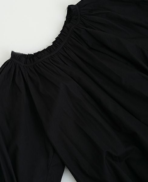 SI-HIRAI.DRAPE BLOUSE BLACK(CHSS16-3309)