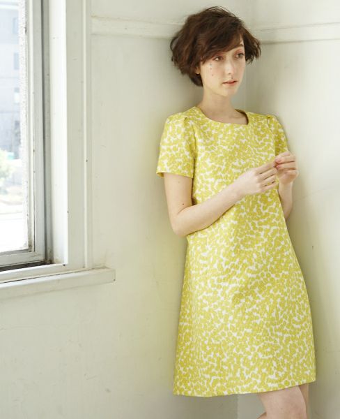 JUN OKAMOTO.[RO-33159]ミモザで出来たようなワンピース(YELLOW)