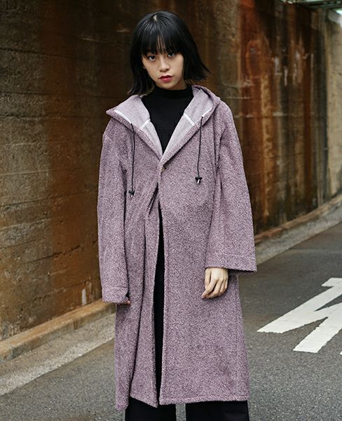hatra ハトラ GOWN COAT[PURPLE]_