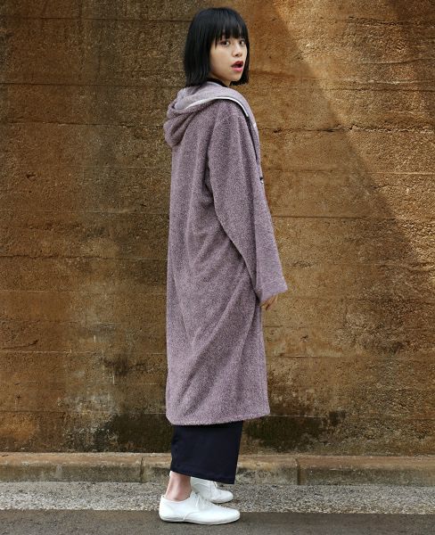 hatra ハトラ GOWN COAT[PURPLE]_