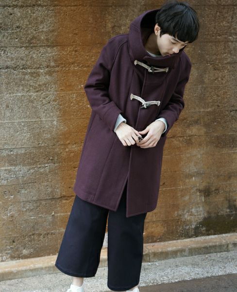 hatra.TOGGLE COAT [PURPLE]_