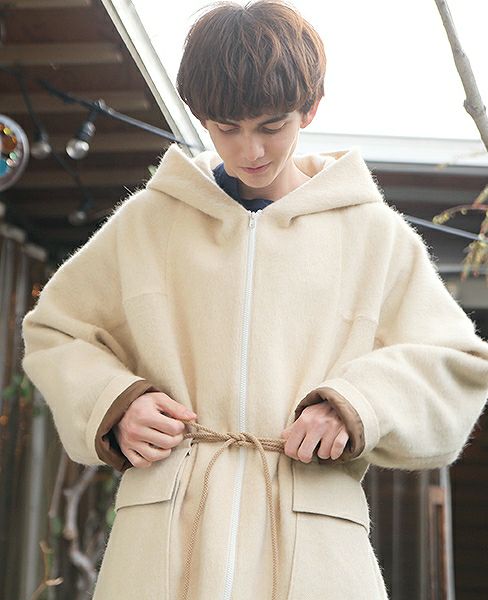 Edwina Hoerl .HOODED COAT [EH33C-02 A.off white]_