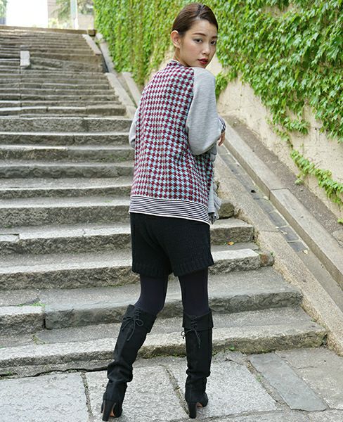 SWANLAKE.フリルカーディガン[wine]