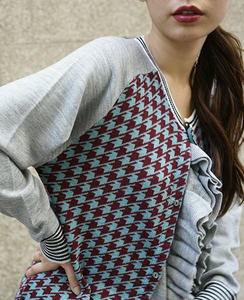 SWANLAKE.フリルカーディガン[wine]