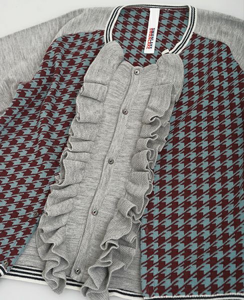 SWANLAKE.フリルカーディガン[wine]