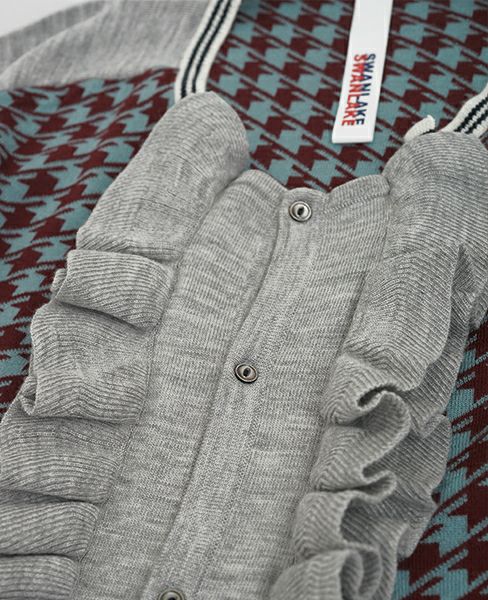 SWANLAKE.フリルカーディガン[wine]