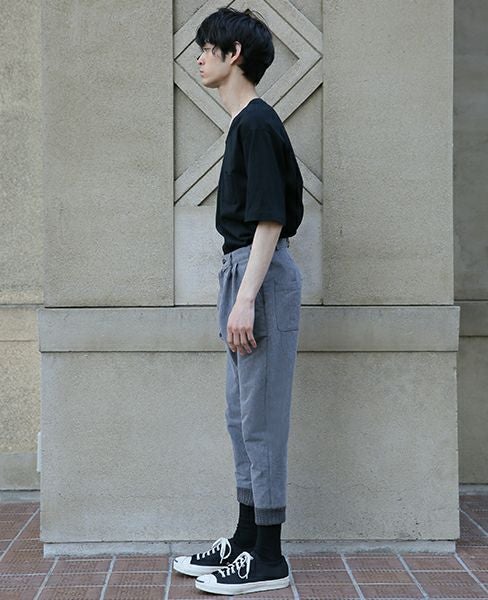 YANTOR.Grosgrain Rib Pants(Y164PT07-GRAY)