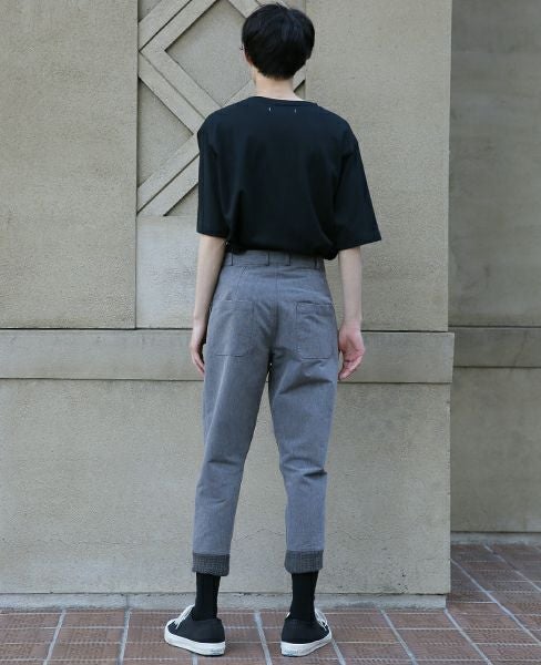 YANTOR.Grosgrain Rib Pants(Y164PT07-GRAY)