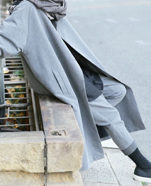 YANTOR.Grosgrain Rib Pants(Y164PT07-GRAY)