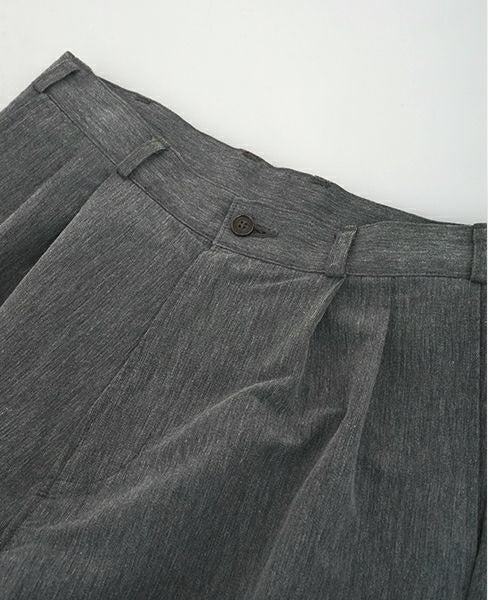 YANTOR.Grosgrain Rib Pants(Y164PT07-GRAY)