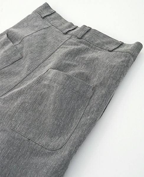YANTOR.Grosgrain Rib Pants(Y164PT07-GRAY)