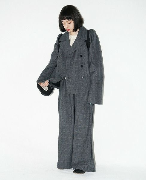 MIYAO ミヤオ.ウールグレンチェック.ML-C-04/2.グレー×黒