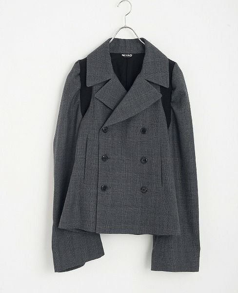 MIYAO ミヤオ.ウールグレンチェック.ML-C-04/2.グレー×黒