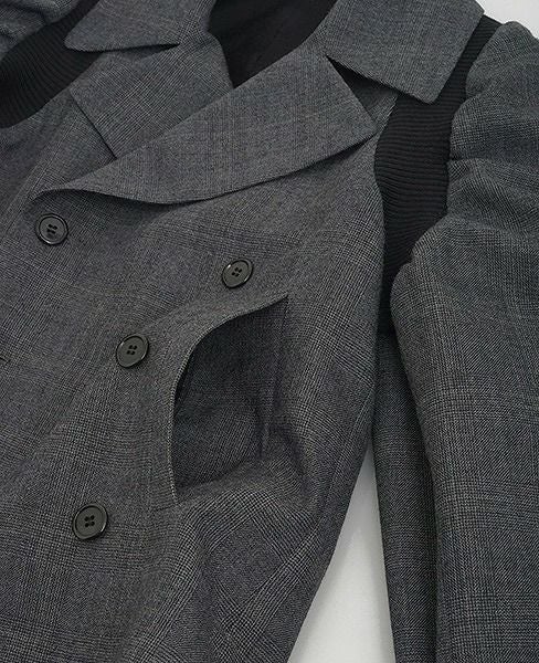 MIYAO ミヤオ.ウールグレンチェック.ML-C-04/2.グレー×黒