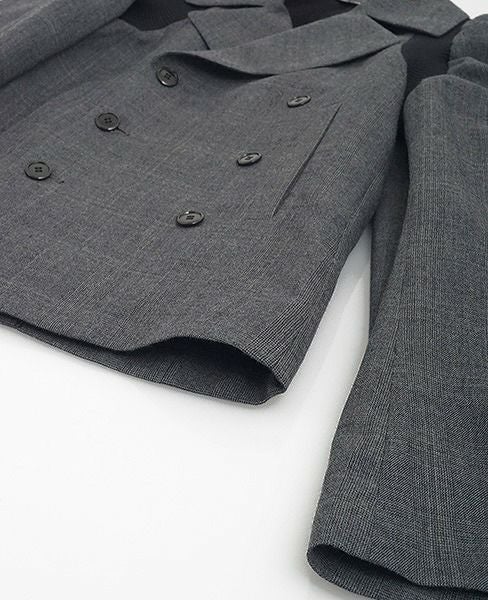 MIYAO ミヤオ.ウールグレンチェック.ML-C-04/2.グレー×黒