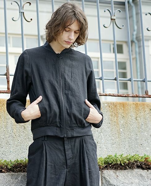 suzuki takayuki リネンブルゾン suzuki takayuki スズキタカユキ blouson [S172-03/black]