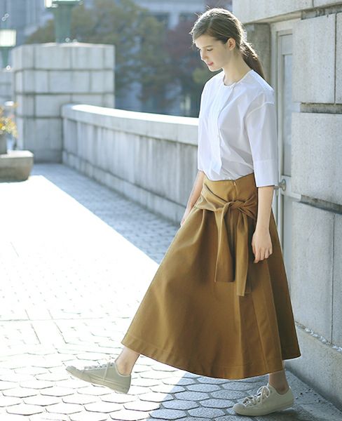STUDIO NICHOLSON SIDE TIE FULL SKIRT [BENTO・SN-107]
