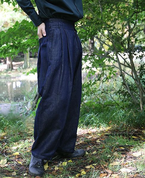 YANTOR ヤントル Tibetan Paisley Himo Pants[Y225PT09/BLUE]