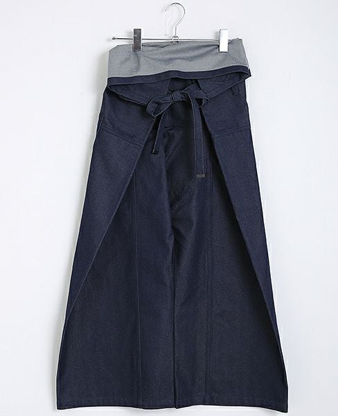 hatra×Palm maison.ハトラ×パームメゾン.限定復刻 ・巻デニム ワイド [NAVY]_