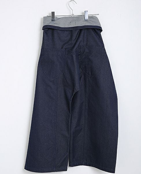 hatra×Palm maison.ハトラ×パームメゾン.限定復刻 ・巻デニム ワイド [NAVY]_